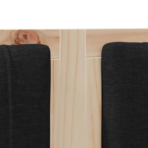 vidaXL Upholstered Headboard Brown 160 cm Solid Pine Wood