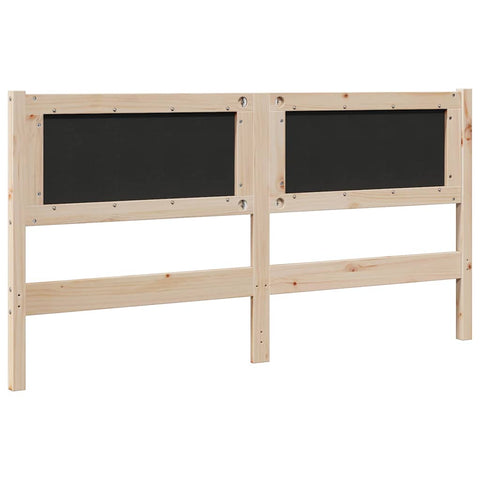 vidaXL Upholstered Headboard Brown 160 cm Solid Pine Wood