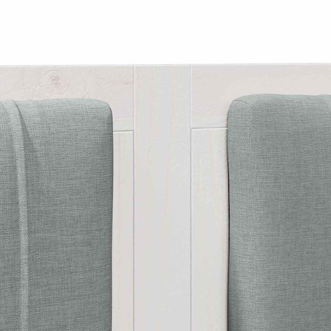 vidaXL Upholstered Headboard White 160 cm Solid Pine Wood