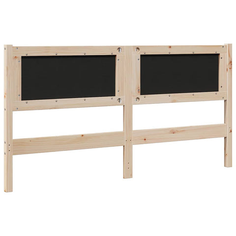 vidaXL Upholstered Headboard Brown 150 cm Solid Pine Wood