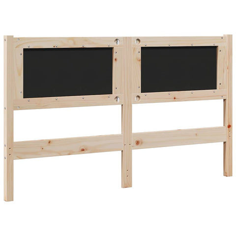 vidaXL Upholstered Headboard Brown 140 cm Solid Pine Wood