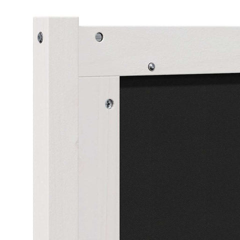 vidaXL Upholstered Headboard White 140 cm Solid Pine Wood