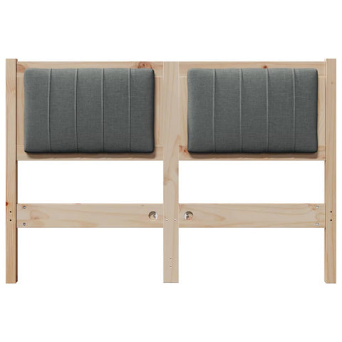 vidaXL Upholstered Headboard Brown 120 cm Solid Pine Wood
