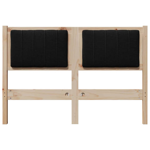 vidaXL Upholstered Headboard Brown 120 cm Solid Pine Wood