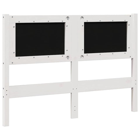 vidaXL Upholstered Headboard White 120 cm Solid Pine Wood