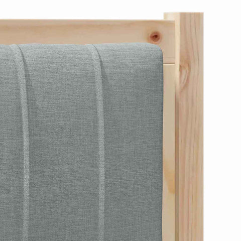 vidaXL Upholstered Headboard Light Grey 100 cm Solid Pine Wood