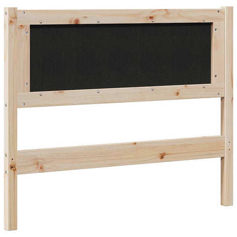 vidaXL Upholstered Headboard Light Grey 100 cm Solid Pine Wood