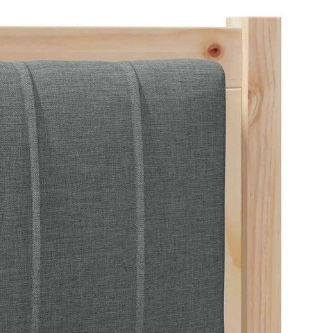 vidaXL Upholstered Headboard Brown 100 cm Solid Pine Wood