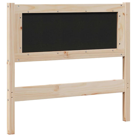 vidaXL Upholstered Headboard Brown 100 cm Solid Pine Wood