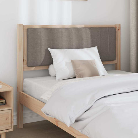 vidaXL Upholstered Headboard Brown 100 cm Solid Pine Wood