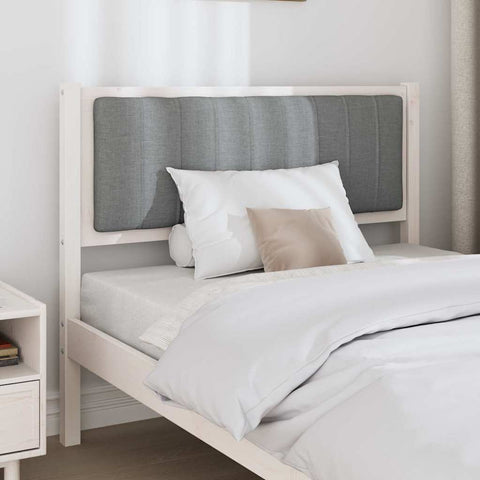vidaXL Upholstered Headboard White 100 cm Solid Pine Wood