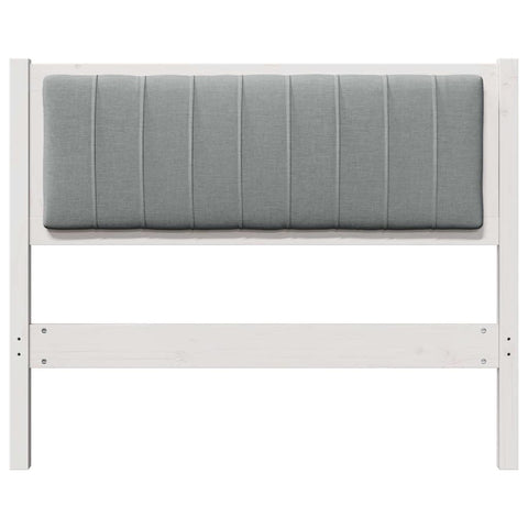 vidaXL Upholstered Headboard White 100 cm Solid Pine Wood