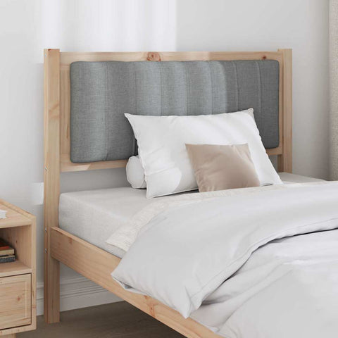 vidaXL Upholstered Headboard Brown 90 cm Solid Pine Wood