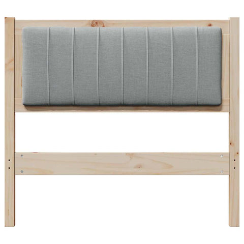vidaXL Upholstered Headboard Brown 90 cm Solid Pine Wood
