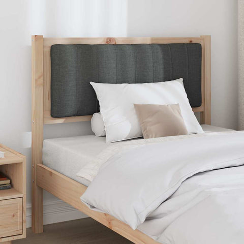 vidaXL Upholstered Headboard Brown 90 cm Solid Pine Wood