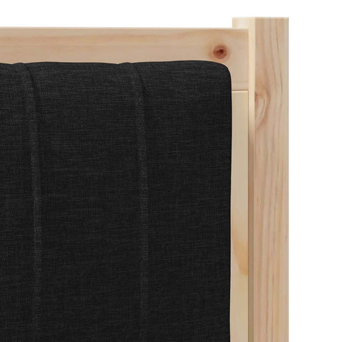 vidaXL Upholstered Headboard Brown 90 cm Solid Pine Wood