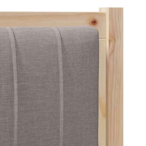 vidaXL Upholstered Headboard Brown 90 cm Solid Pine Wood