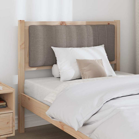 vidaXL Upholstered Headboard Brown 90 cm Solid Pine Wood