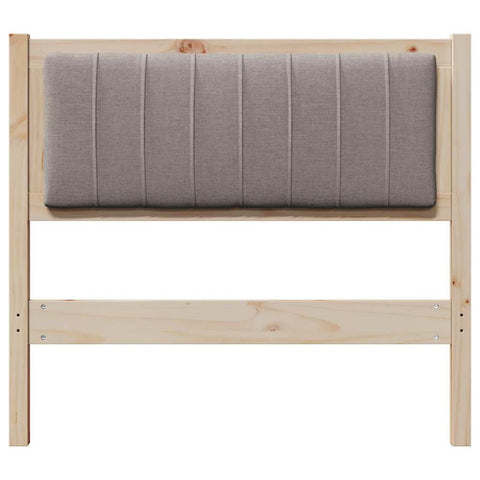 vidaXL Upholstered Headboard Brown 90 cm Solid Pine Wood