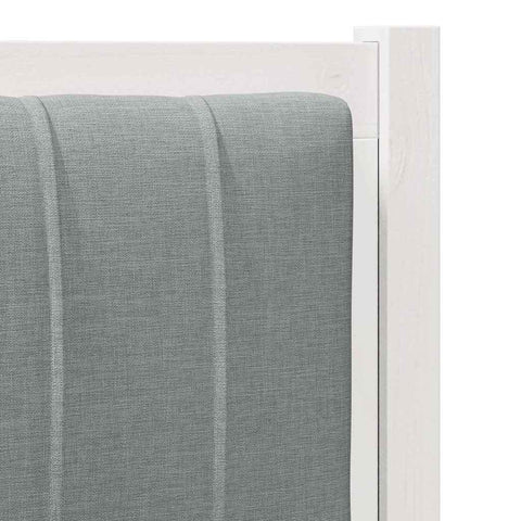 vidaXL Upholstered Headboard White 90 cm Solid Pine Wood