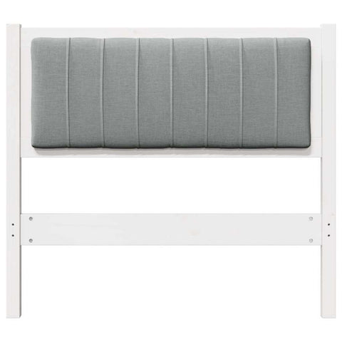 vidaXL Upholstered Headboard White 90 cm Solid Pine Wood