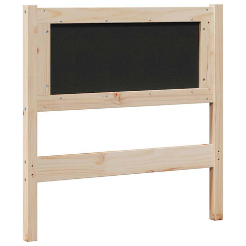 vidaXL Upholstered Headboard Brown 80 cm Solid Pine Wood