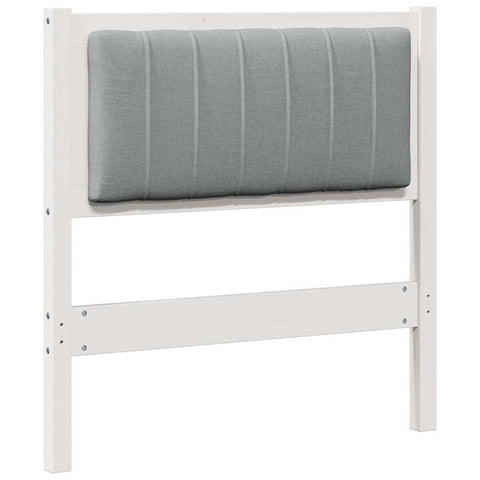 vidaXL Upholstered Headboard White 80 cm Solid Pine Wood