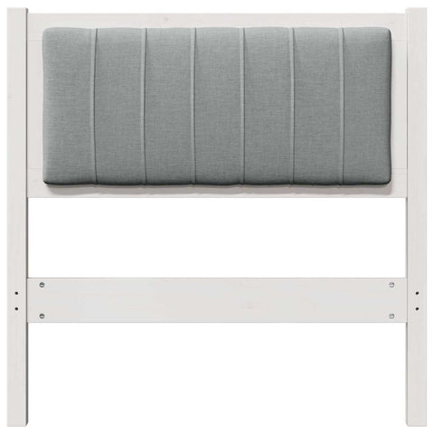 vidaXL Upholstered Headboard White 80 cm Solid Pine Wood