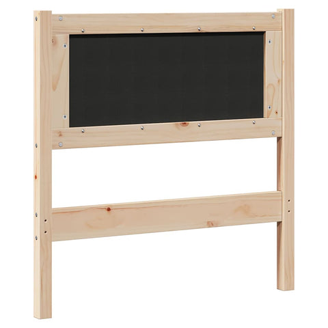 vidaXL Upholstered Headboard Brown 75 cm Solid Pine Wood