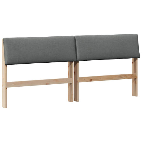 vidaXL Upholstered Headboard Dark Grey 180 cm Solid Pine Wood