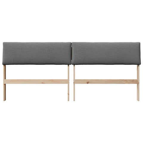 vidaXL Upholstered Headboard Dark Grey 180 cm Solid Pine Wood