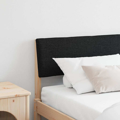 vidaXL Upholstered Headboard Black 180 cm Solid Pine Wood
