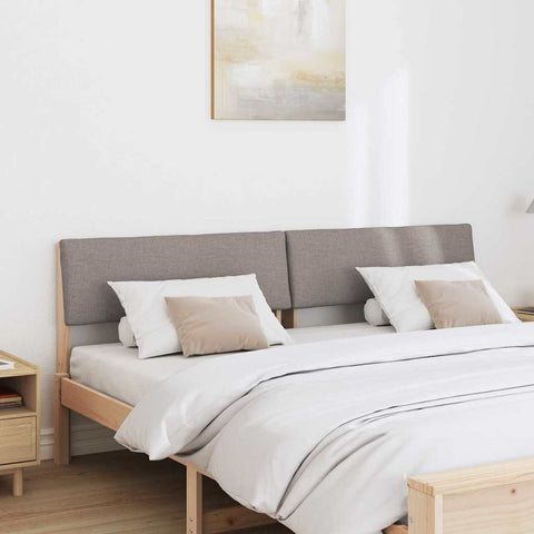 vidaXL Upholstered Headboard Taupe 180 cm Solid Pine Wood
