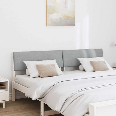 vidaXL Upholstered Headboard Light Grey 180 cm Solid Pine Wood