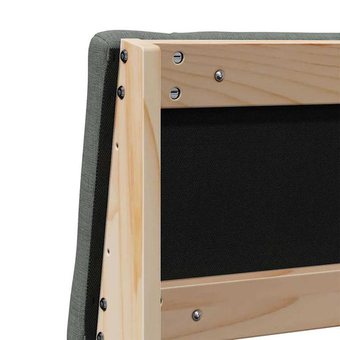 vidaXL Upholstered Headboard Dark Grey 160 cm Solid Pine Wood