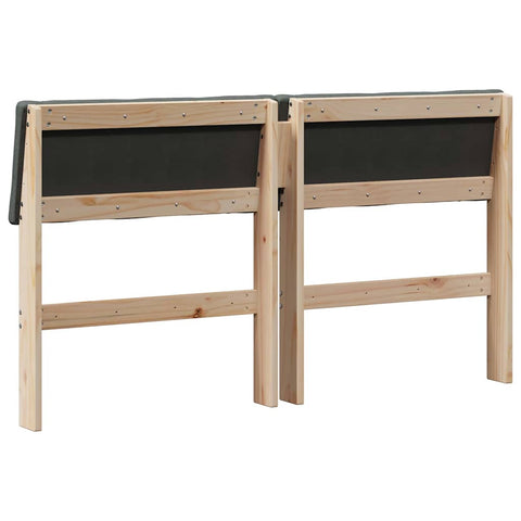 vidaXL Upholstered Headboard Dark Grey 160 cm Solid Pine Wood