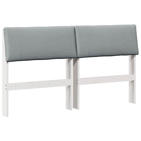 vidaXL Upholstered Headboard Light Grey 160 cm Solid Pine Wood