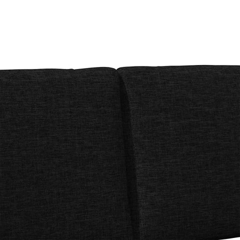 vidaXL Upholstered Headboard Black 150 cm Solid Pine Wood