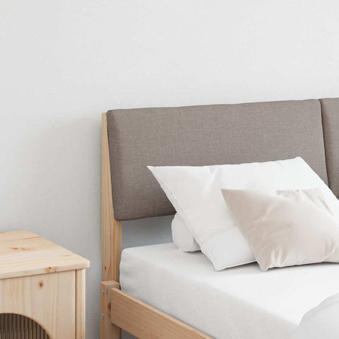 vidaXL Upholstered Headboard Taupe 150 cm Solid Pine Wood