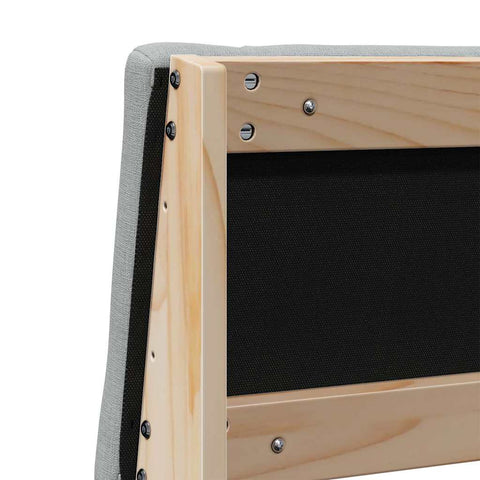 vidaXL Upholstered Headboard Light Grey 140 cm Solid Pine Wood