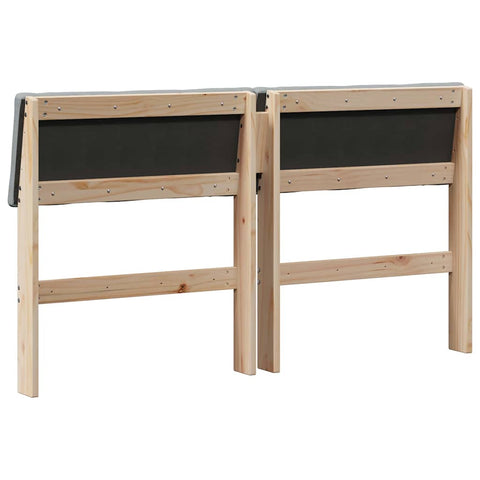 vidaXL Upholstered Headboard Light Grey 140 cm Solid Pine Wood