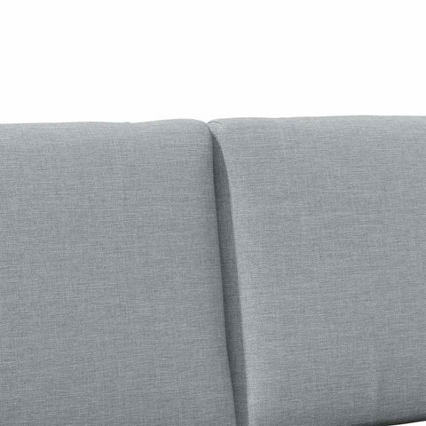 vidaXL Upholstered Headboard Light Grey 135 cm Solid Pine Wood