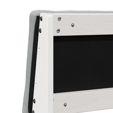 vidaXL Upholstered Headboard Light Grey 135 cm Solid Pine Wood