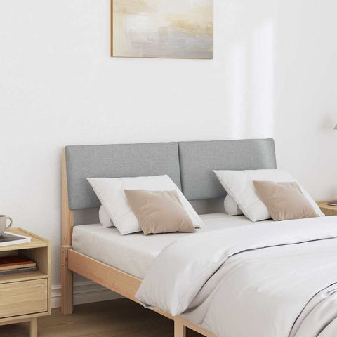 vidaXL Upholstered Headboard Light Grey 120 cm Solid Pine Wood