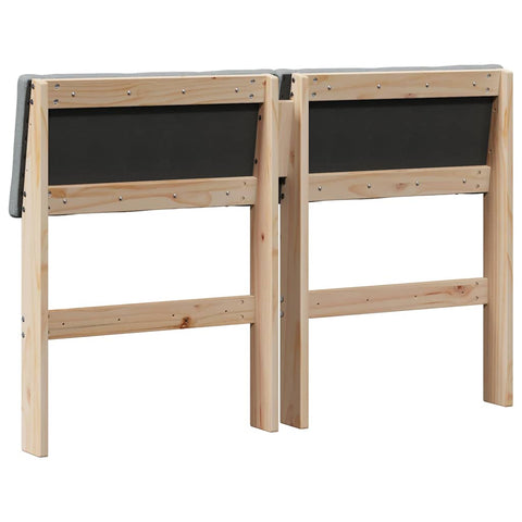 vidaXL Upholstered Headboard Light Grey 120 cm Solid Pine Wood