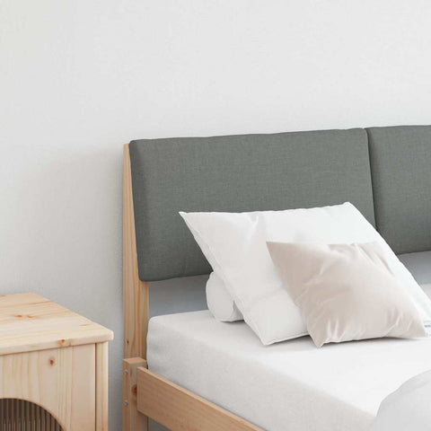 vidaXL Upholstered Headboard Dark Grey 120 cm Solid Pine Wood