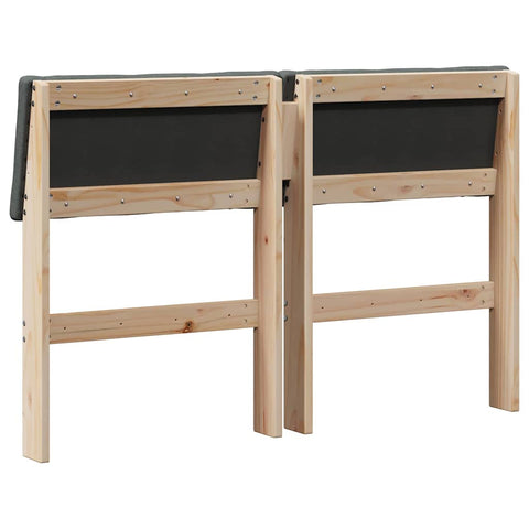 vidaXL Upholstered Headboard Dark Grey 120 cm Solid Pine Wood