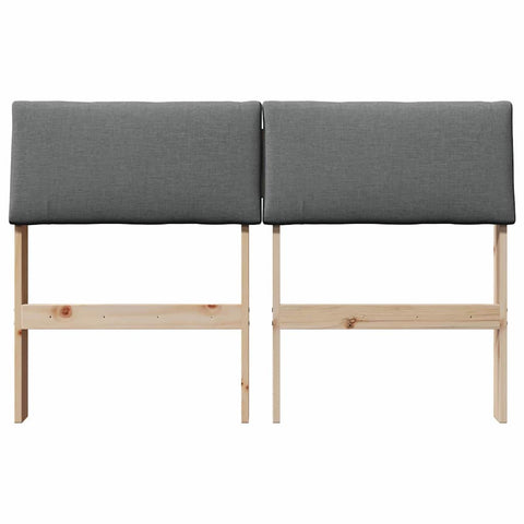 vidaXL Upholstered Headboard Dark Grey 120 cm Solid Pine Wood