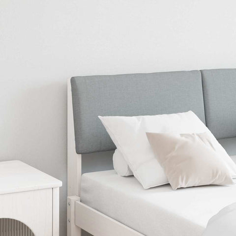 vidaXL Upholstered Headboard Light Grey 120 cm Solid Pine Wood