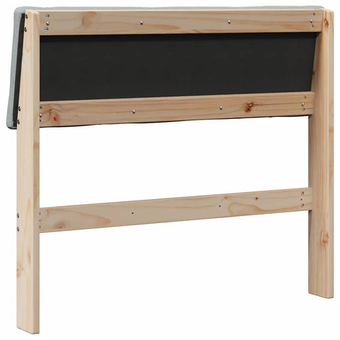 vidaXL Upholstered Headboard Light Grey 100 cm Solid Pine Wood